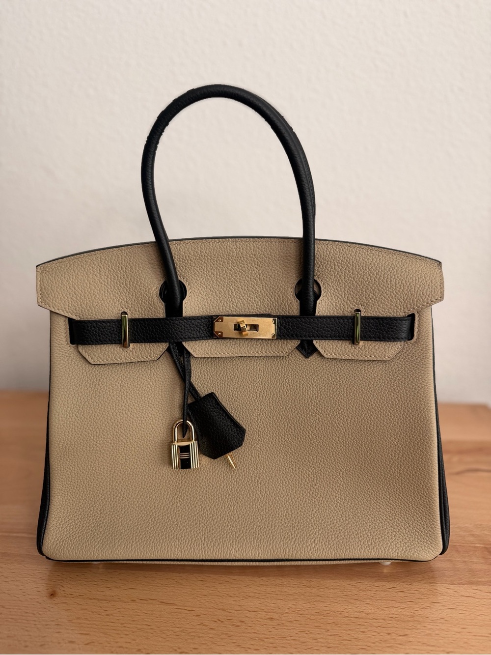 H Special Order (HSS) Birkin 30 Beton Black Togo noir GHW horseshoe stamp